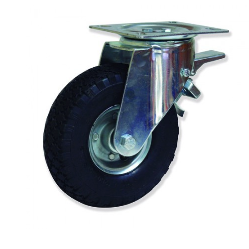 Rueda neumática giratoria con freno MPG4 260 ENR4-FD – Ø260 mm
