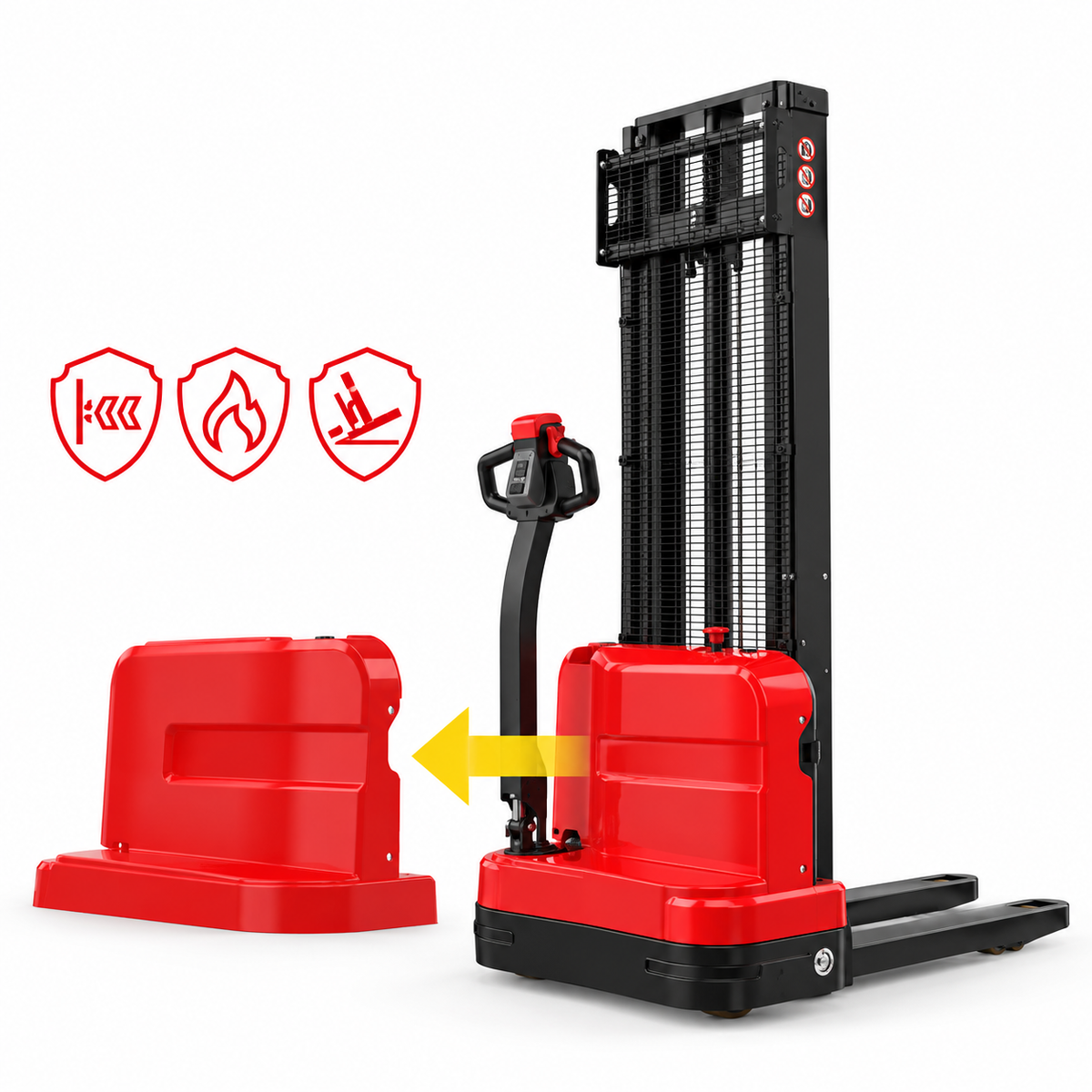 Apilador Eléctrico 1.200 kg Elevación 3,3 m APET-1233