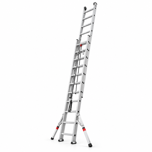 Escalera extensible de aluminio con cuerda 5,12 m – TR2C-5.0