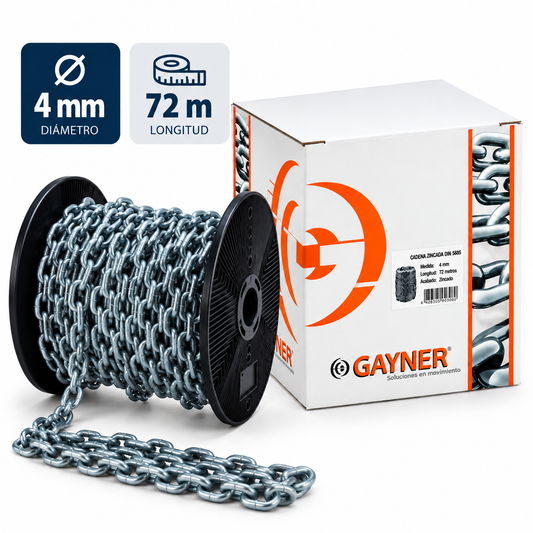 Cadena de acero inoxidable AISI 316 Ø4 mm – Rollo 72 m DIN 5685/A